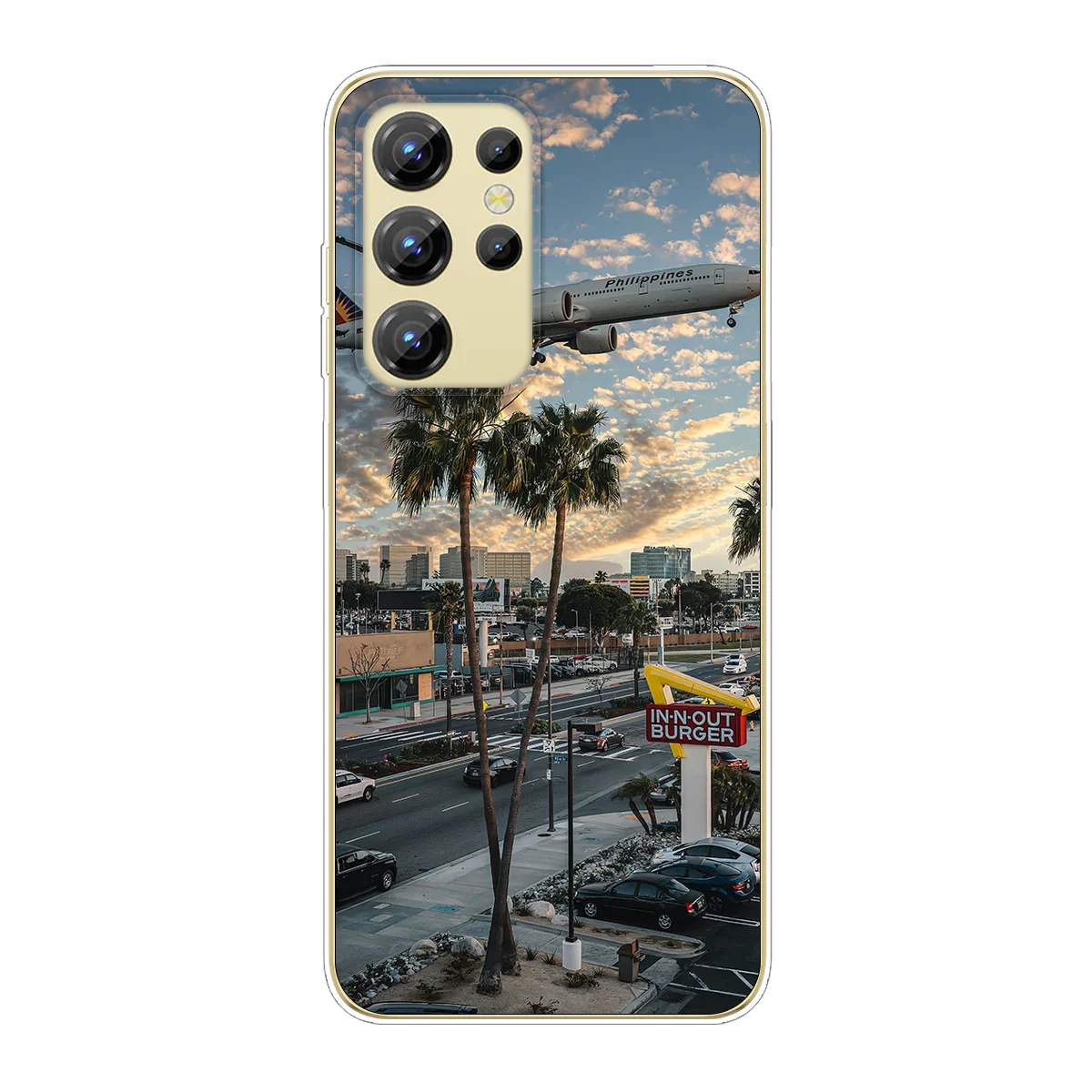 Funda transparente con diseño gráfico moderno, protector de teléfono delgado antiamarillo y anticaída para OUKITEL C1 PLUS