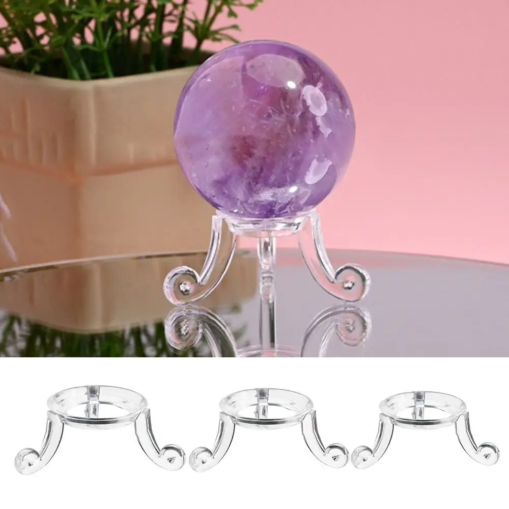 Acrylic Crystal Ball Base Photography Props Transparent Glass Sphere Holder Craft Crystal Ball Display Stand Home Decoration