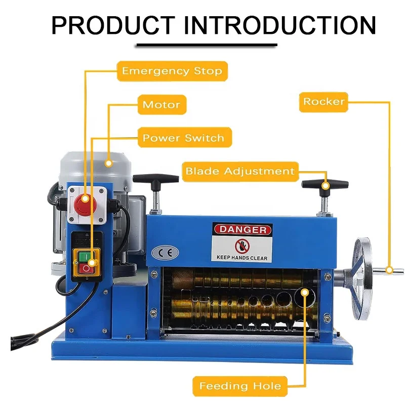 ChiPeng automatic electrical scrap armor flat coax wire copper wire stripping machine cables peeling machine