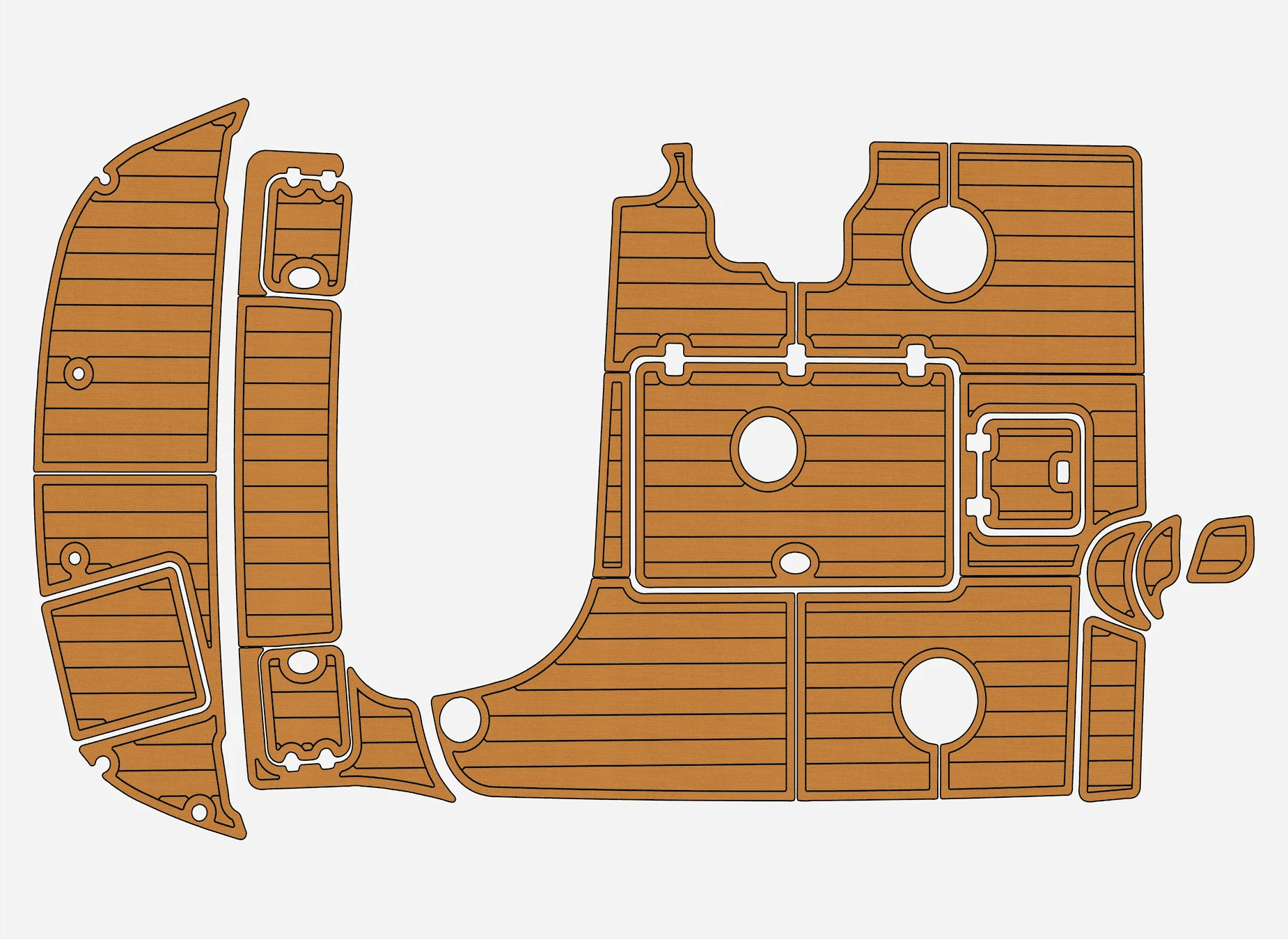 

2000-2003 Crownline 230 CCR 1/4" 6mm EVA foam Non-Slip PVC Teak Decking marine Mat seadek aqua carpet Marine Floor