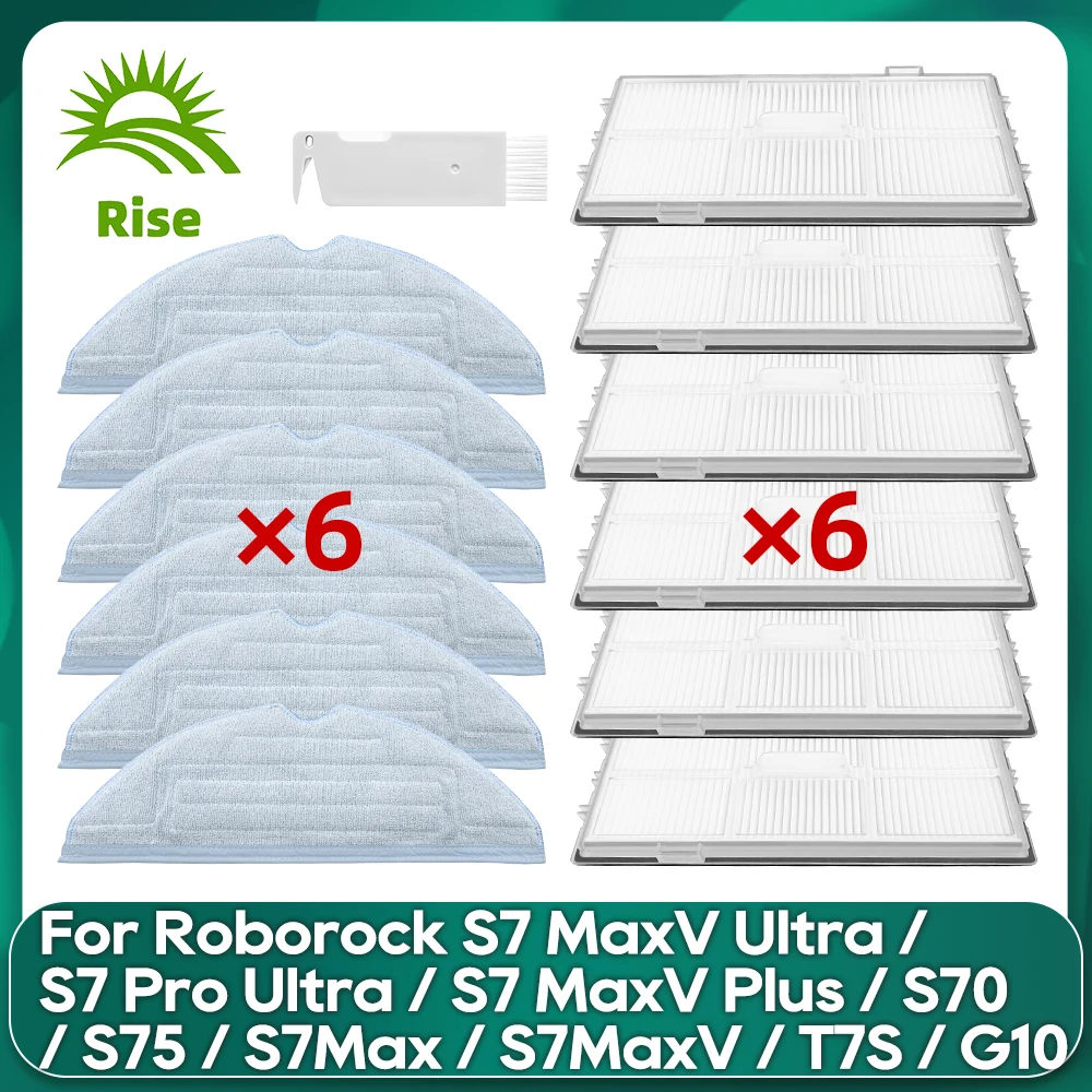 

Совместимо с роботами-пылесосами Roborock S7Max / S7MaxV / S70 / S75 / T7S / G10 Фильтр Hepa Тряпка для мопа Запасная часть Аксессуары