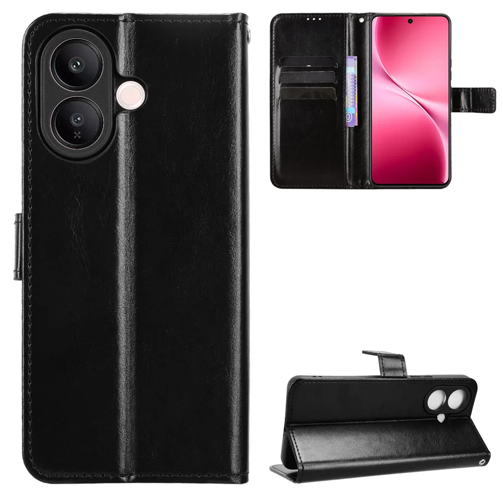 ل Vivo V60 لايت 5G حافظة فاخرة فليب محفظة من جلد PU الامتزاز المغناطيسي الحال بالنسبة Vivo V60 لايت V60Lite حقيبة الهاتف