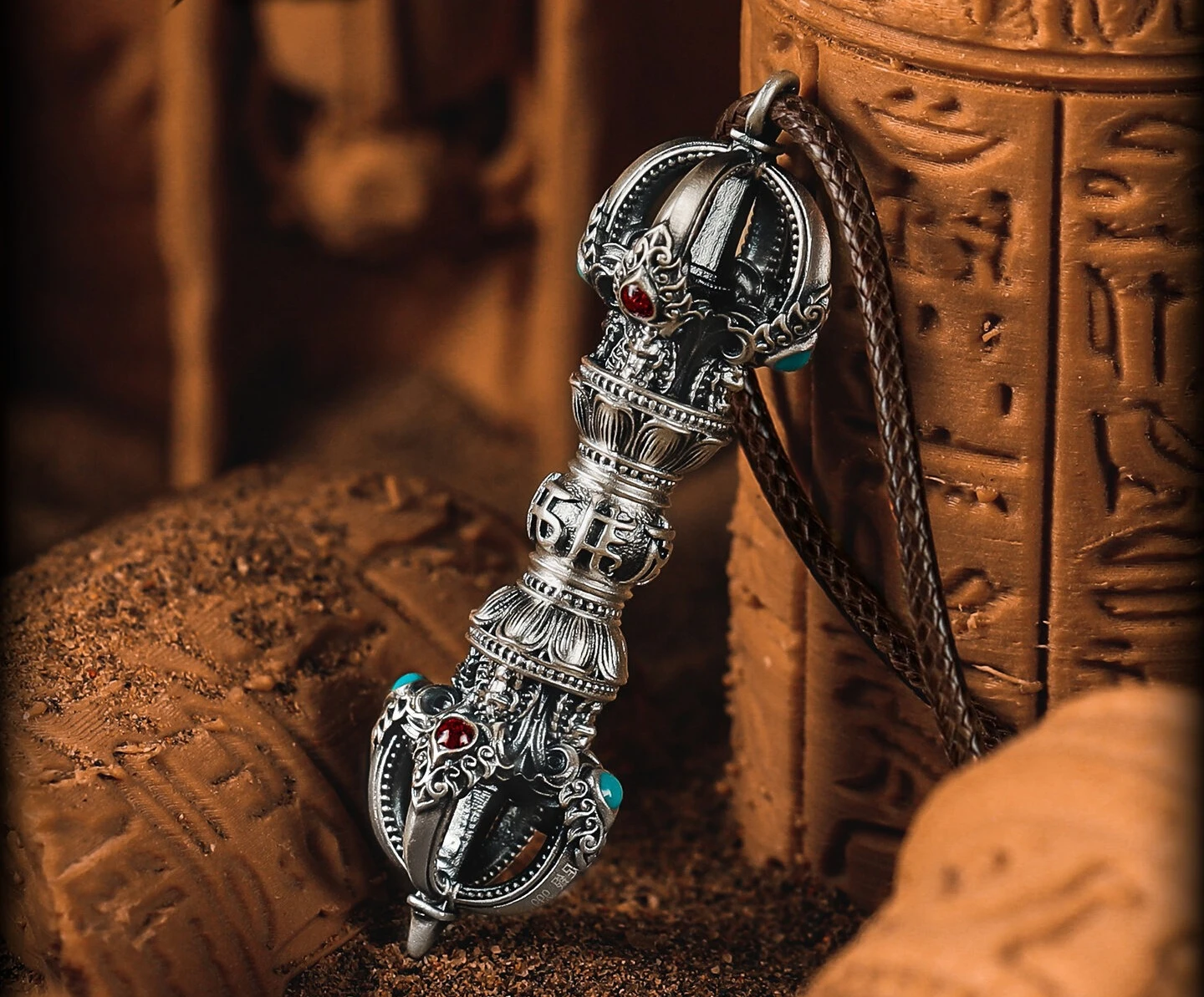 [Xuangu] Original Design Foot Silver 999 Vajra Pestle Pendant