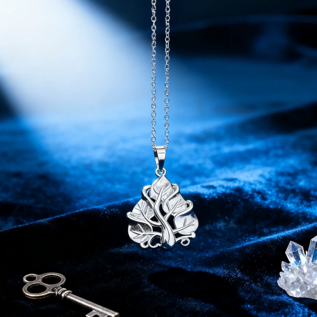 

925 Sterling Silver Retro Tree Charm Pendant Necklace for Women Luxury Fashion Accessory for Party Wedding Christmas Gifts