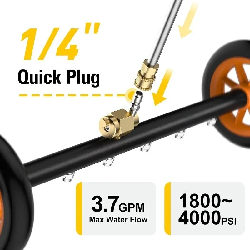 المهنية 4000psi غسالة الضغط بندقية مع 7 حفرة فوهة للسيارة تحت الجسم تنظيف مكنسة المياه الصرف الصحي البلدية #5