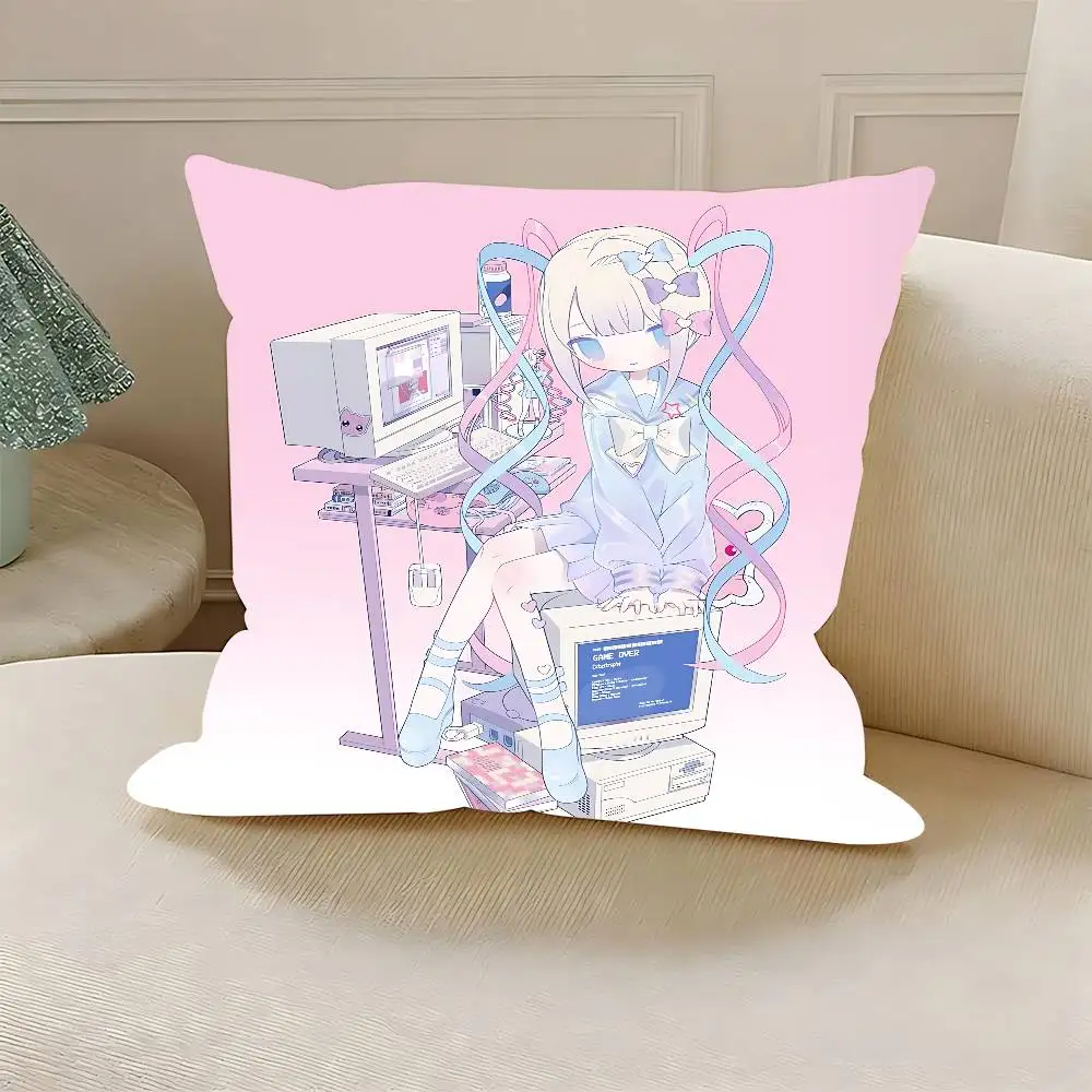 K-kangel N-needy Printed Pillow Cover Cushion Case Simple Sofa Pillow Case No Pillow Core