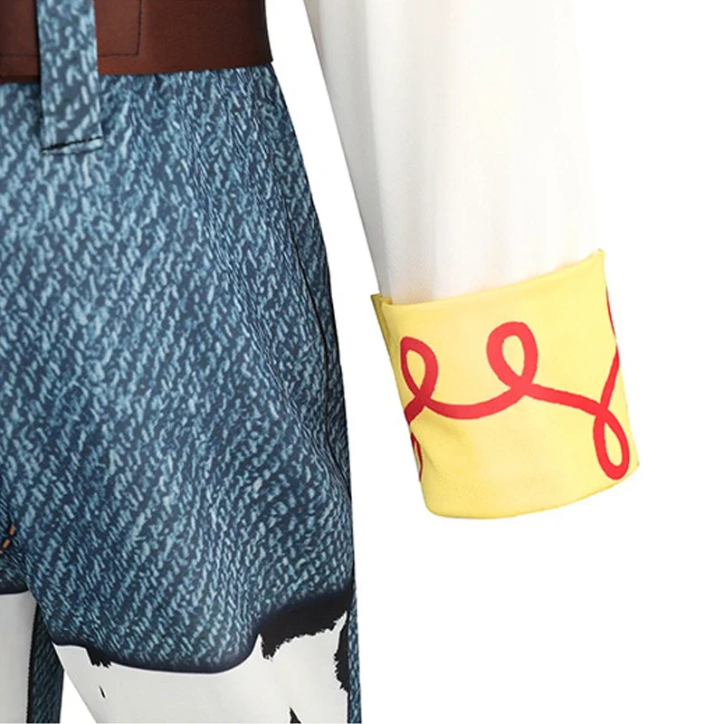 2 Stile Mädchen Western Ranch Cowboy Set Langarm-Oberteil mit Kuhmuster Schlaghose Kinder Halloween Cosplay Auftrittskleidung – Detail 8