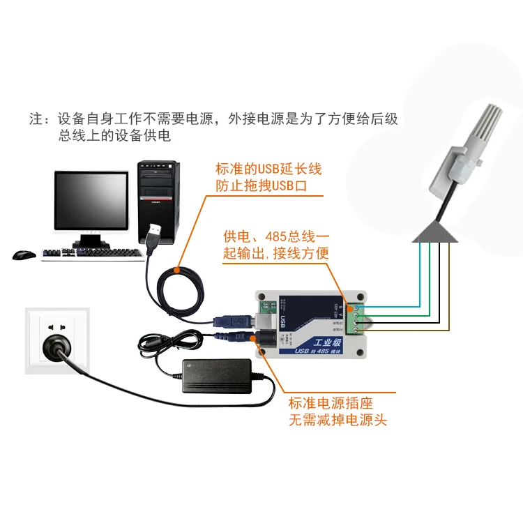Industrial grade usb to RS485 module serial port line converter computer data line 485 connector transmission communication line