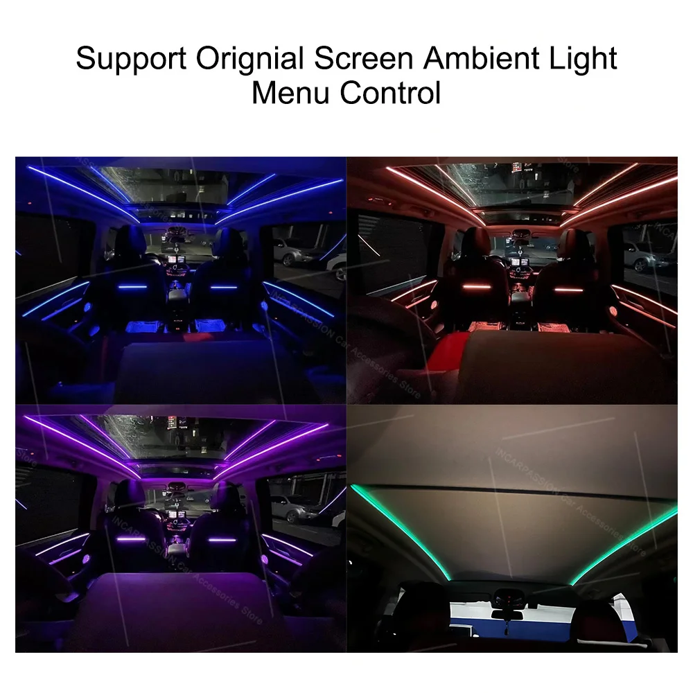 LED Sunroof Light for BMW 3/4/5 Series G20 G30 G01 G05 X3 X4 X5 X6 X7 iX3 GT7 Series Car Roof Panoramic Skylight Ambient Lightin