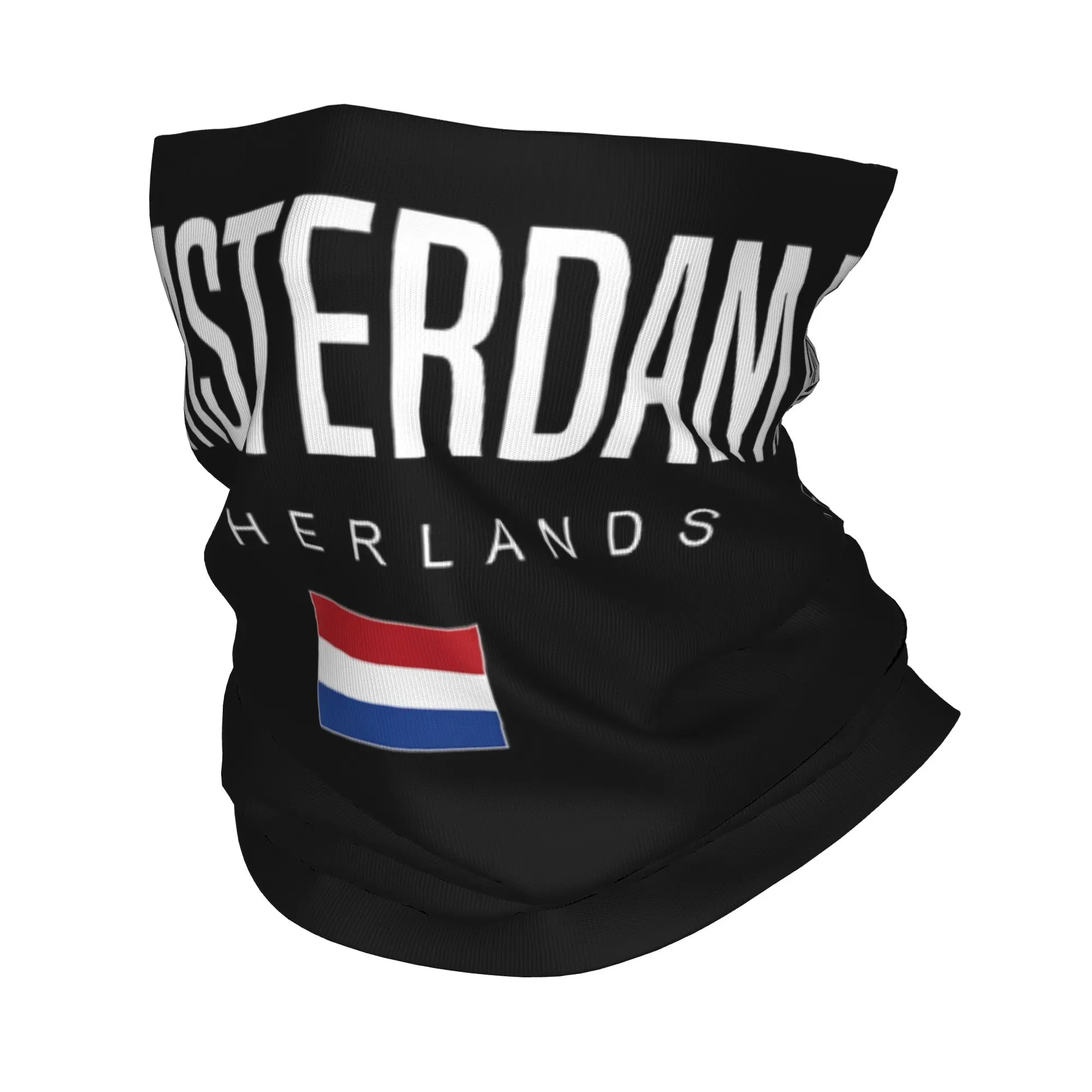 

Amsterdam Netherlands Flag Bandana Neck Cover Balaclavas Magic Scarf Printed Holland Headwear Multi-use Fishing Unisex Adult