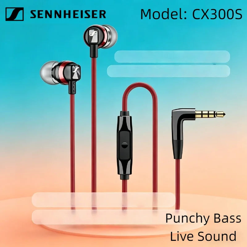 

Sennheiser CX300S 2026 Noise Isolating In Ear Gaming Headphones Wired Music Headset Intelligent Control Pure Sound Plus