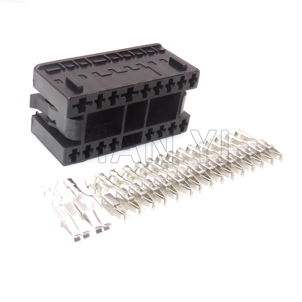 1 Juego de conectores sin sellado de Cable automático de 17 vías con enchufe compuesto de faro de coche 1J0972999 para VW