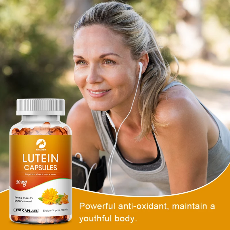 Lutein Capsules 20mg Zeaxanthin Capsules for Aging Oxidative Relieving Eye Fatigue and Dryness Vision Care Support