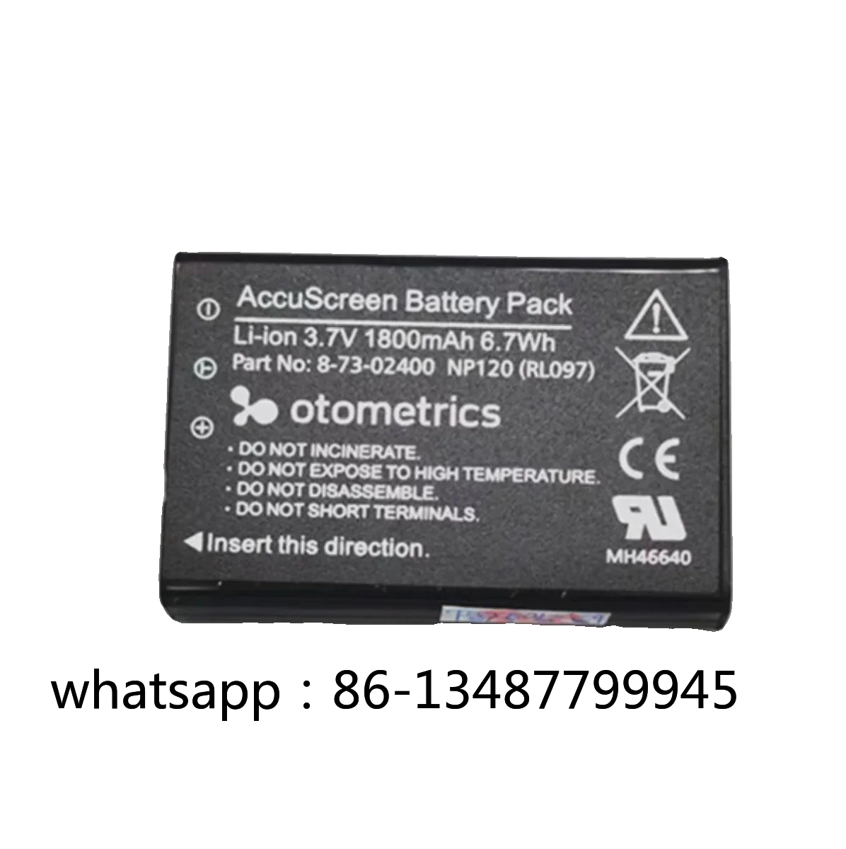 Otometrics 1077 hearing screening instrument battery NP120 3.7V 1800mAh
