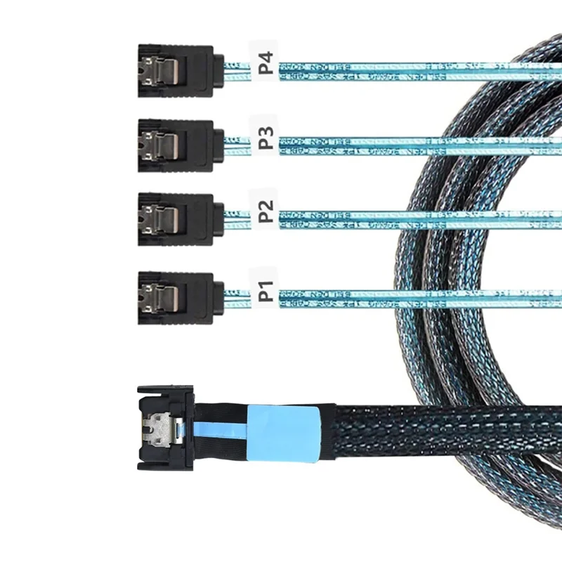

AP-Slimsas 8654 MCIO 4I 38-контактный к 4X кабель SATA PCIE5.0 PCI-E удлинитель для подключения серверных данных высокоскоростной