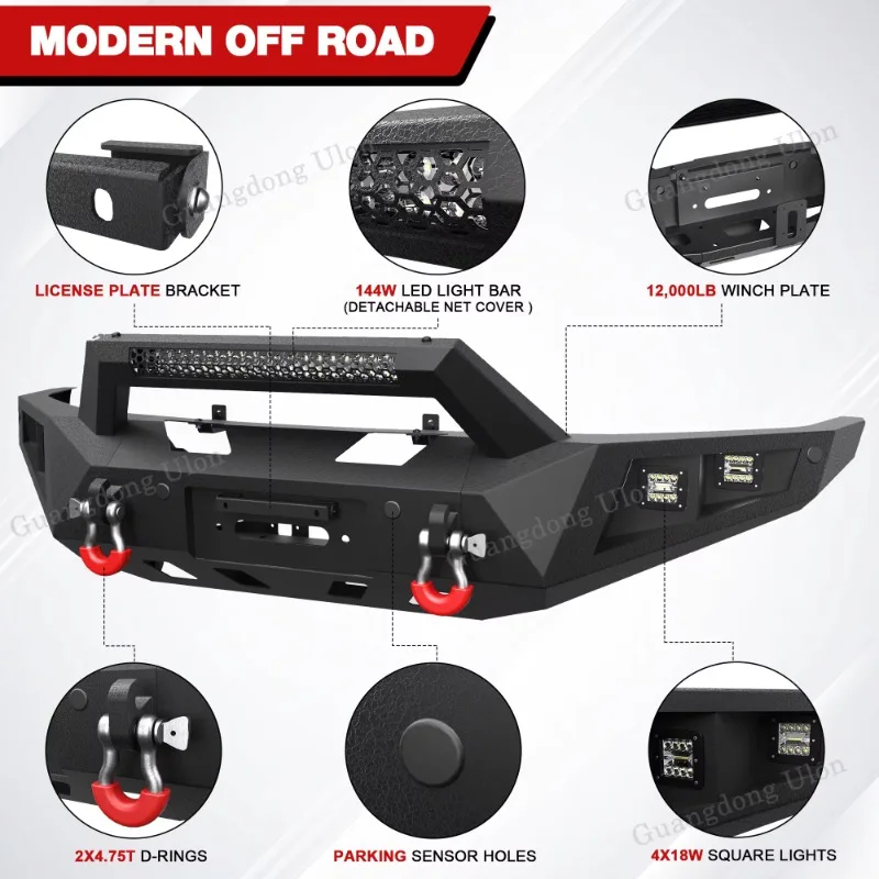 

Hot Sell Truck Bumper Full Width Front Bumper Combo Fit Ford F150 2009-2014 (Excluding Raptor) with Winch Plate