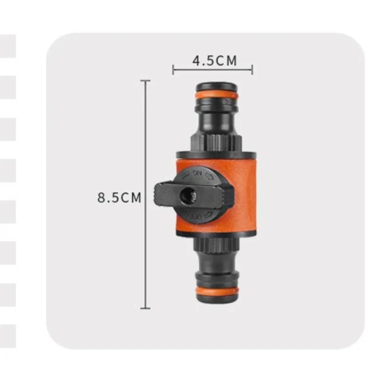 10 pcs16MM Equal Garden Hose Shut Off Valve Fitting Plastic Tubing Tap Adapter Quick Joint for Watering Irrigation Car Wash