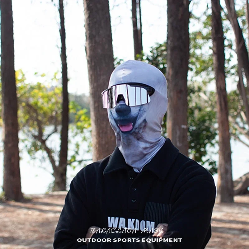 Lightweight Comfortable Full Face Mask Sports Breathable Common Animal Sublimation Print Funny Halloween Party Outdoor Cycling