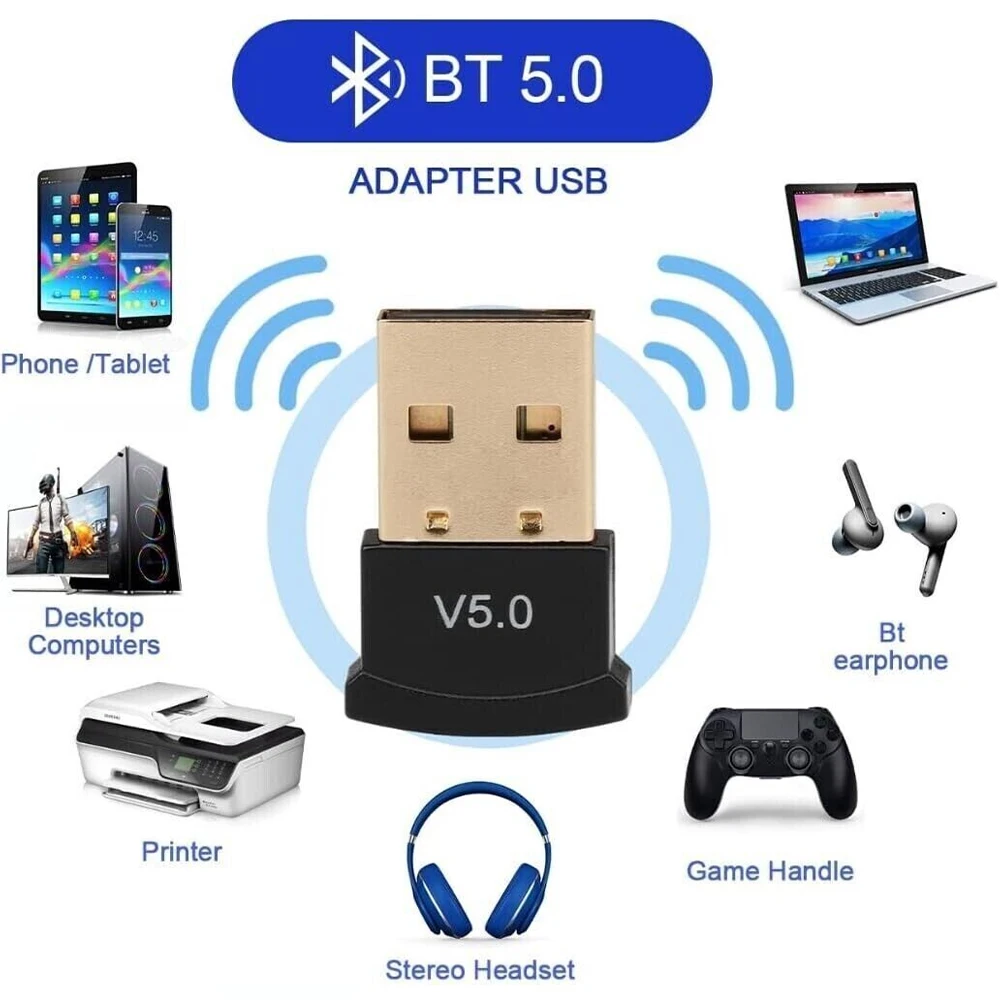Adaptador Bluetooth 5.0 Usb Sem Fio Para Notebook transmissor de áudio