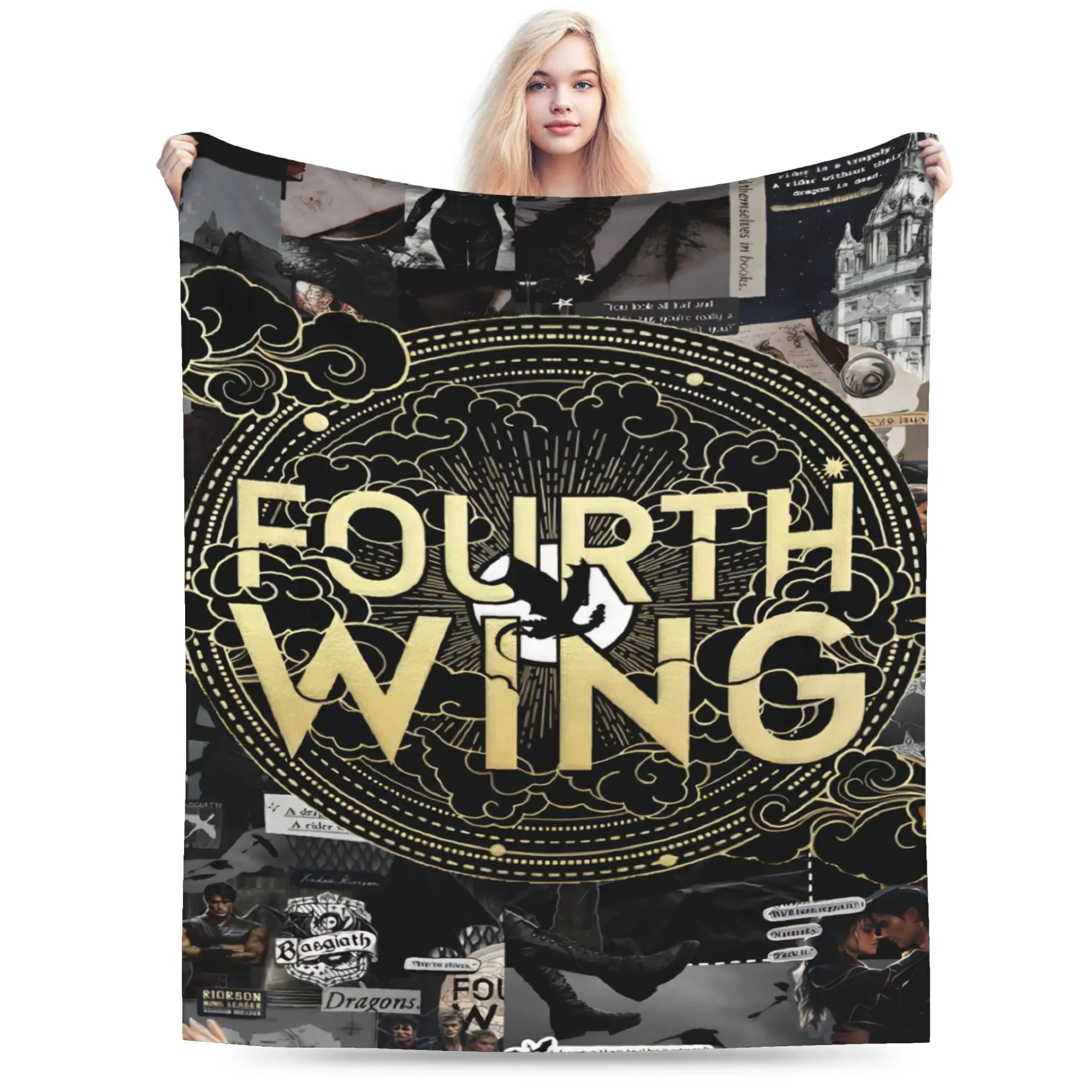 Cozy F-Fourth W-Wing Dragon Blanket Accessories Sofa Decorative  Throws And Blankets Lightweight Thin Velvet for Office