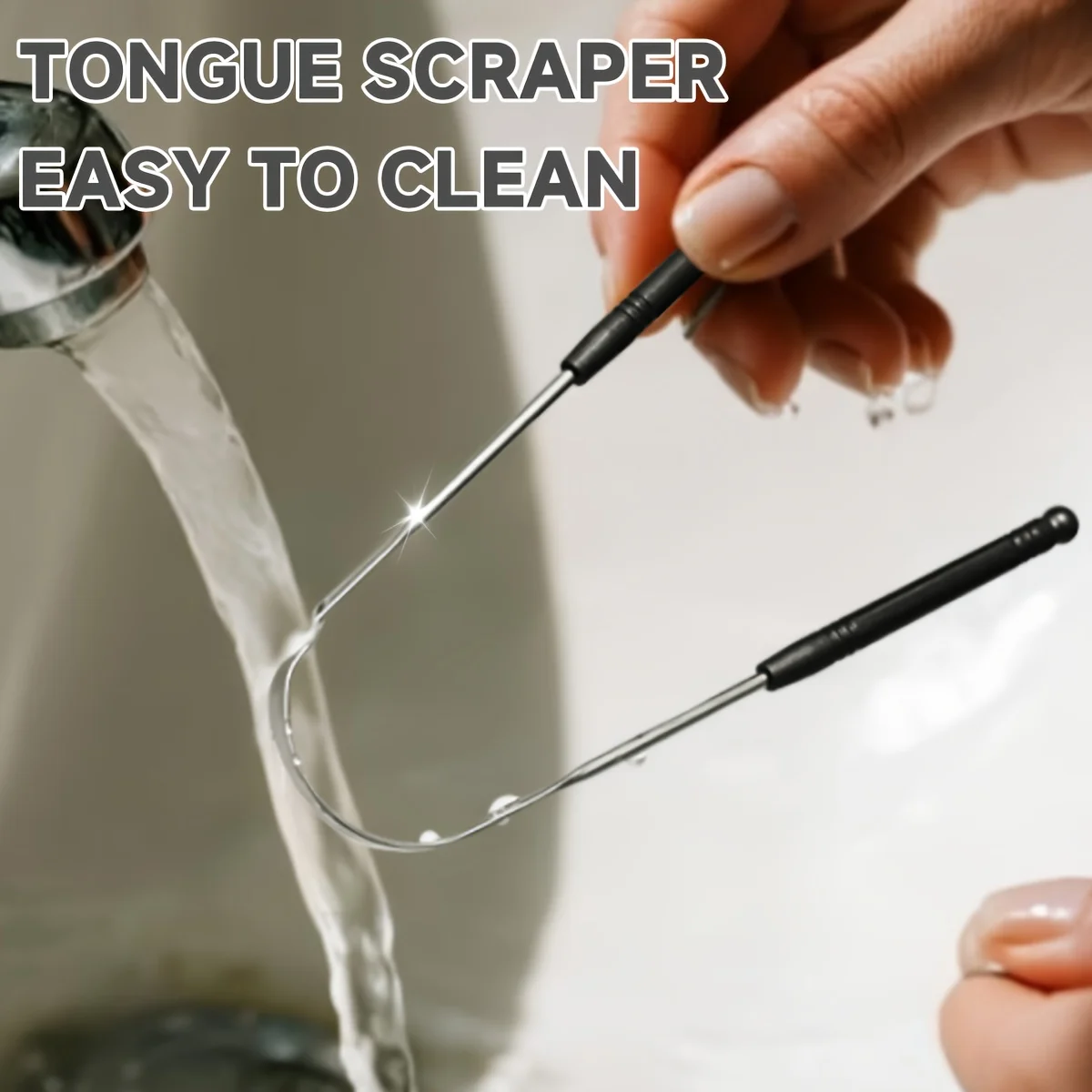 1/4pcs Reusable Stainless Steel  Tongue Scraper Cleaners Reusable Oral Health Cleaning Brush , Prevent Cloudy Mouth