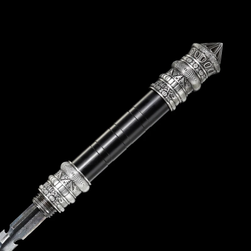 Chinese Tang Staff Sword Manganese Steel Armor-Piercing Cone Stainless Steel Sheath Warrior Katana Collectible Sword Home Decor view 5