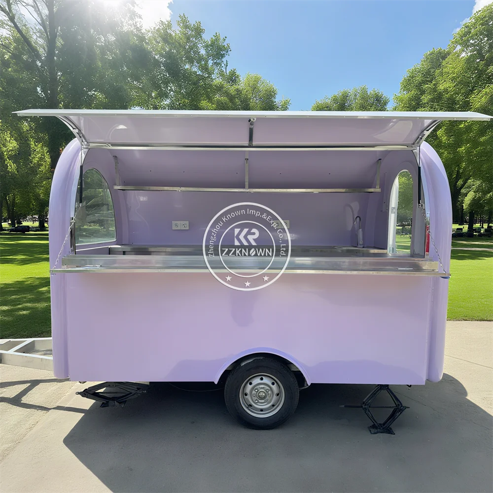

Concession Food Truck Catering Trailer Concession Mobile Shawarma BBQ Fast Food Truck Trailer With Full Kitchen Equipments