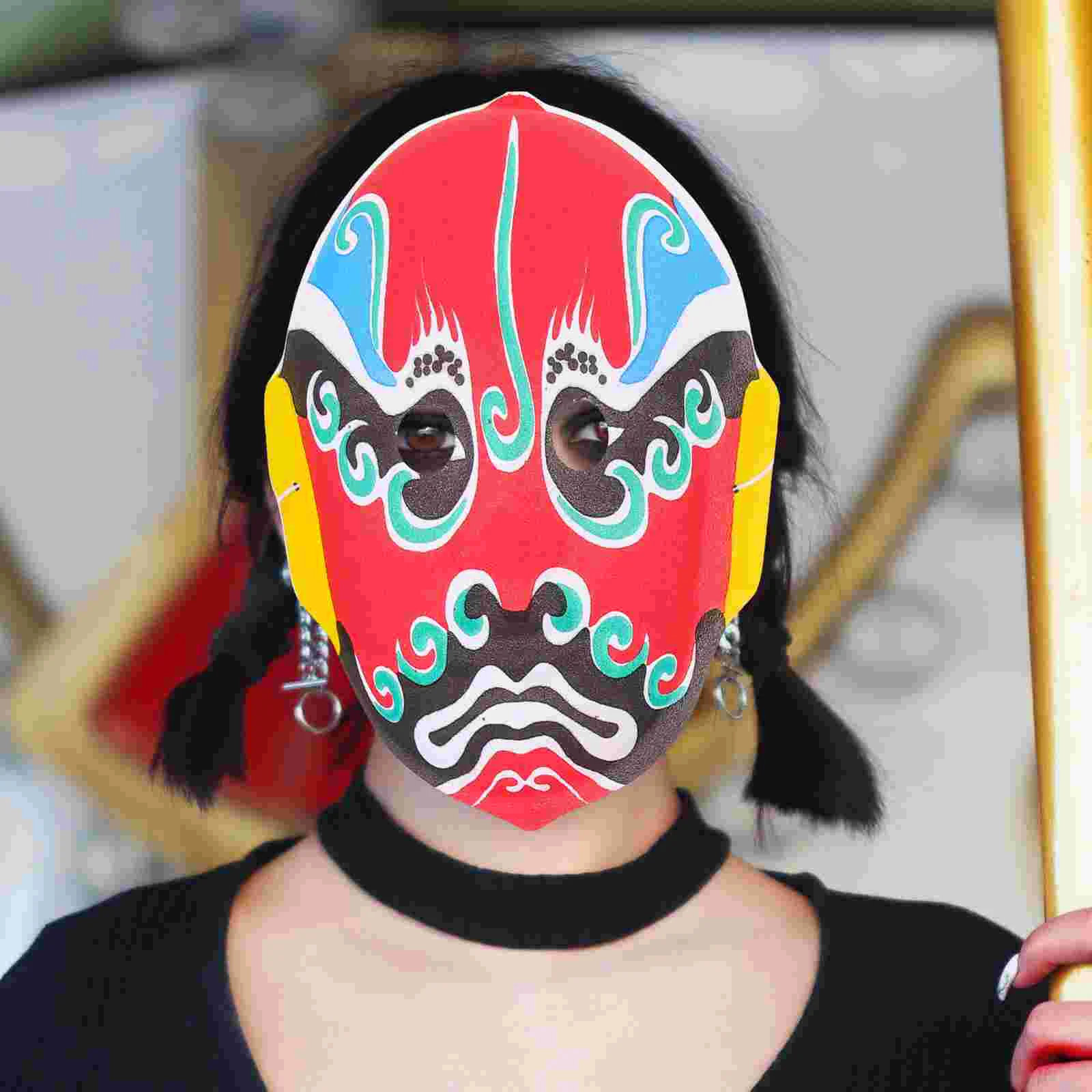 6 pezzi maschera per il cambiamento del viso dell'opera del Sichuan maschere floccate puntello di Pechino cosplay decorativo cinese per la casa