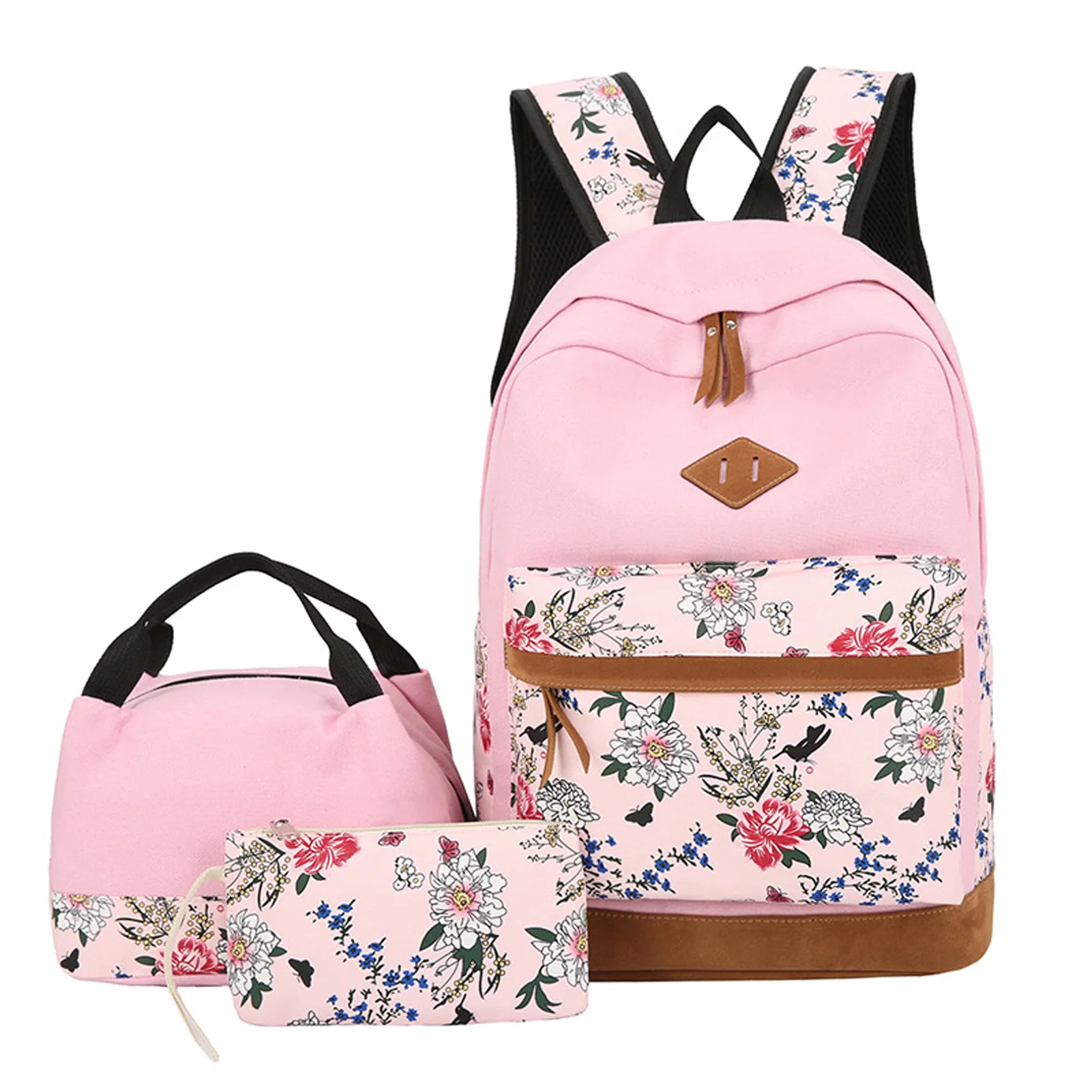 Oxford Cloth Backpack School Blossom Oxford Cloth Backpack For College Teen Backpack Bow Blossom Piece Set Pencil