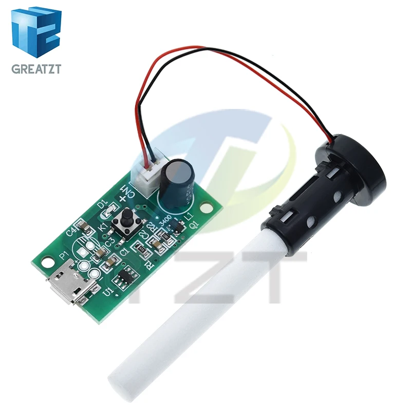 GREATZT USB Mini Humidifier DIY Kits Mist Maker and Driver Circuit Board Fogger Atomization Film Atomizer Sheet