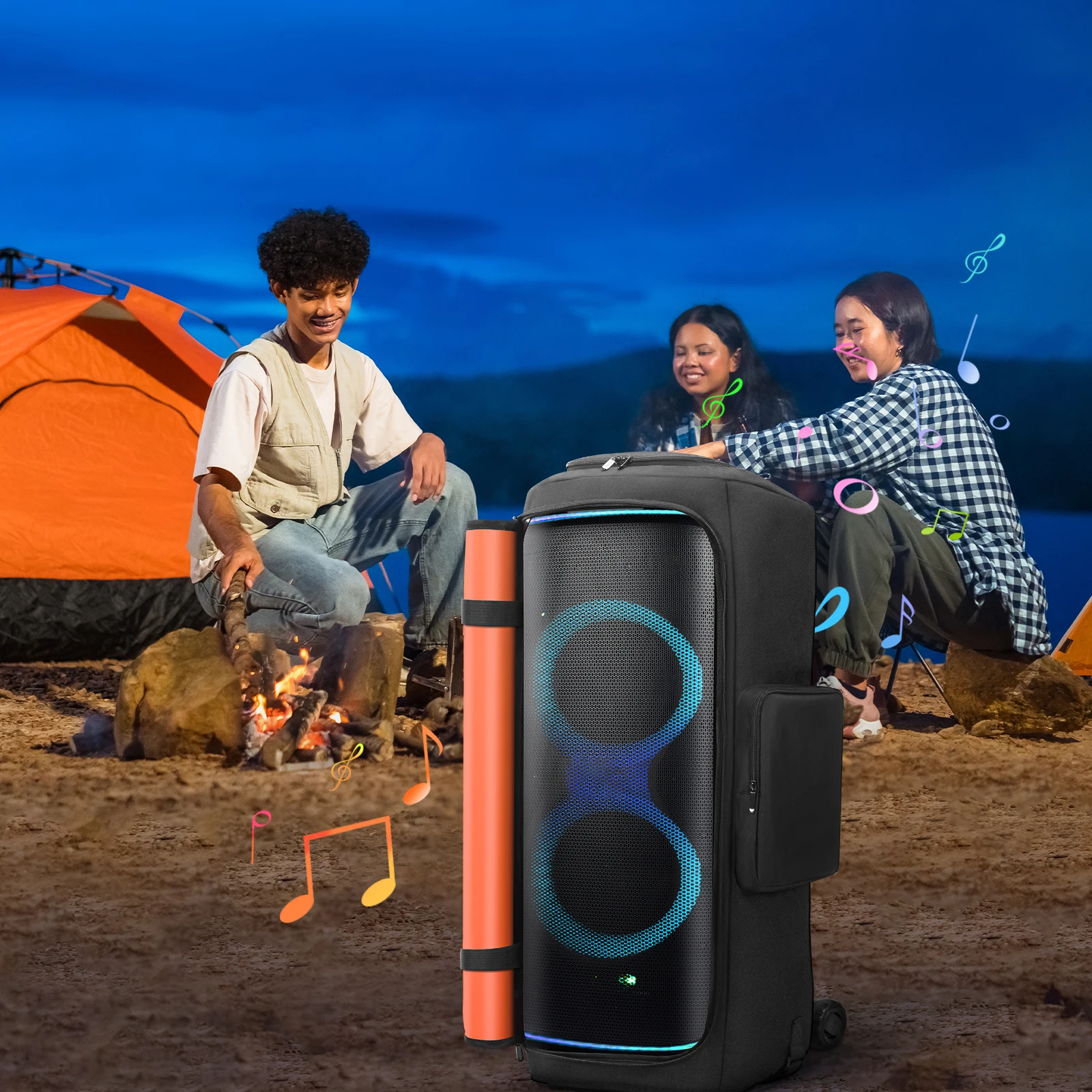 

Для JBL Partybox 720, портативный пылезащитный чехол для динамика, водонепроницаемая двусторонняя сумка для хранения динамиков, аксессуары для динамиков на молнии