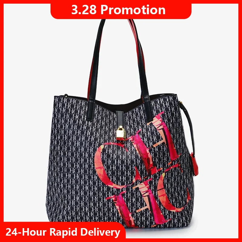 

CH High End Printed Tote Bag Large Capacity Commuter Shoulder Bag Lightweight Luxury Versatile Women's Bag