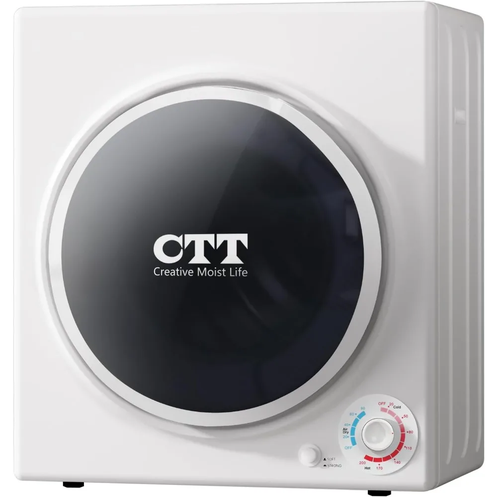 3.5 مكعب. قدم. مجفف ملابس، مجففات كهربائية 1500 وات للملابس، مجفف ملابس كهربائي 110 فولت مع طبلة من الفولاذ المقاوم للصدأ