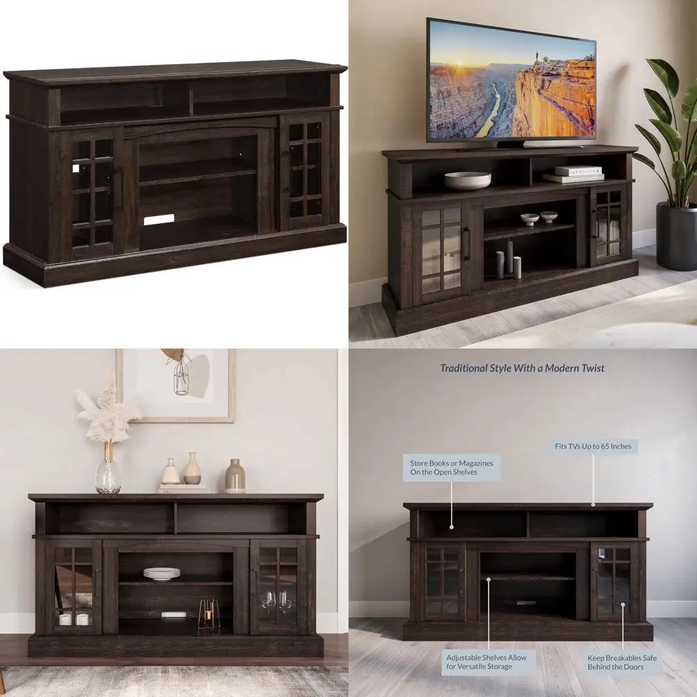 Rustic 58" Wood Tv … - image