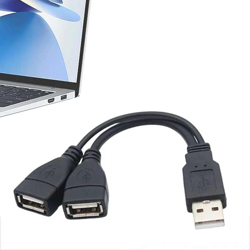 Universal USB Splitter 2 In 1 Out High-Speed Cord USB Port Cable 1 Male to 2 Female USB Cord Adapter For Keyboard Printer Laptop