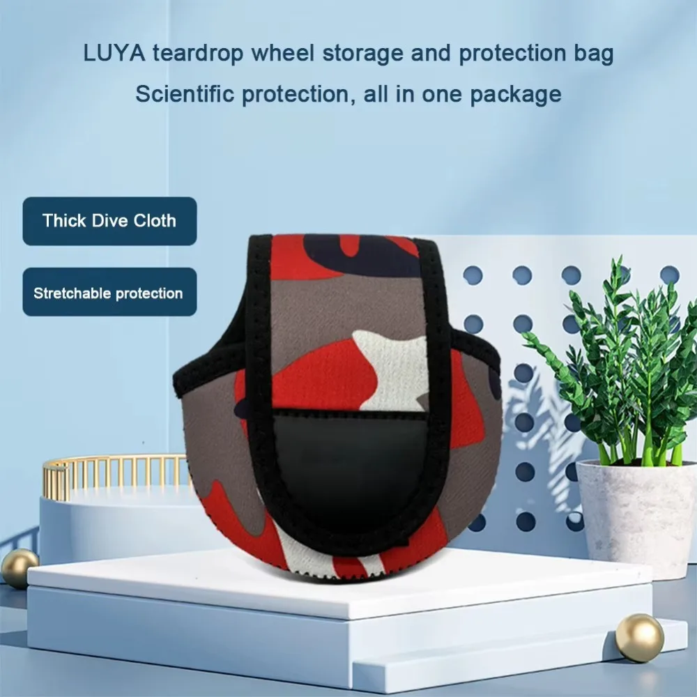 

Wear-resisting Waterproof Fly Fishing Fishing Reel Pouch Storage Bag Protective Case Fishing Reel Cover