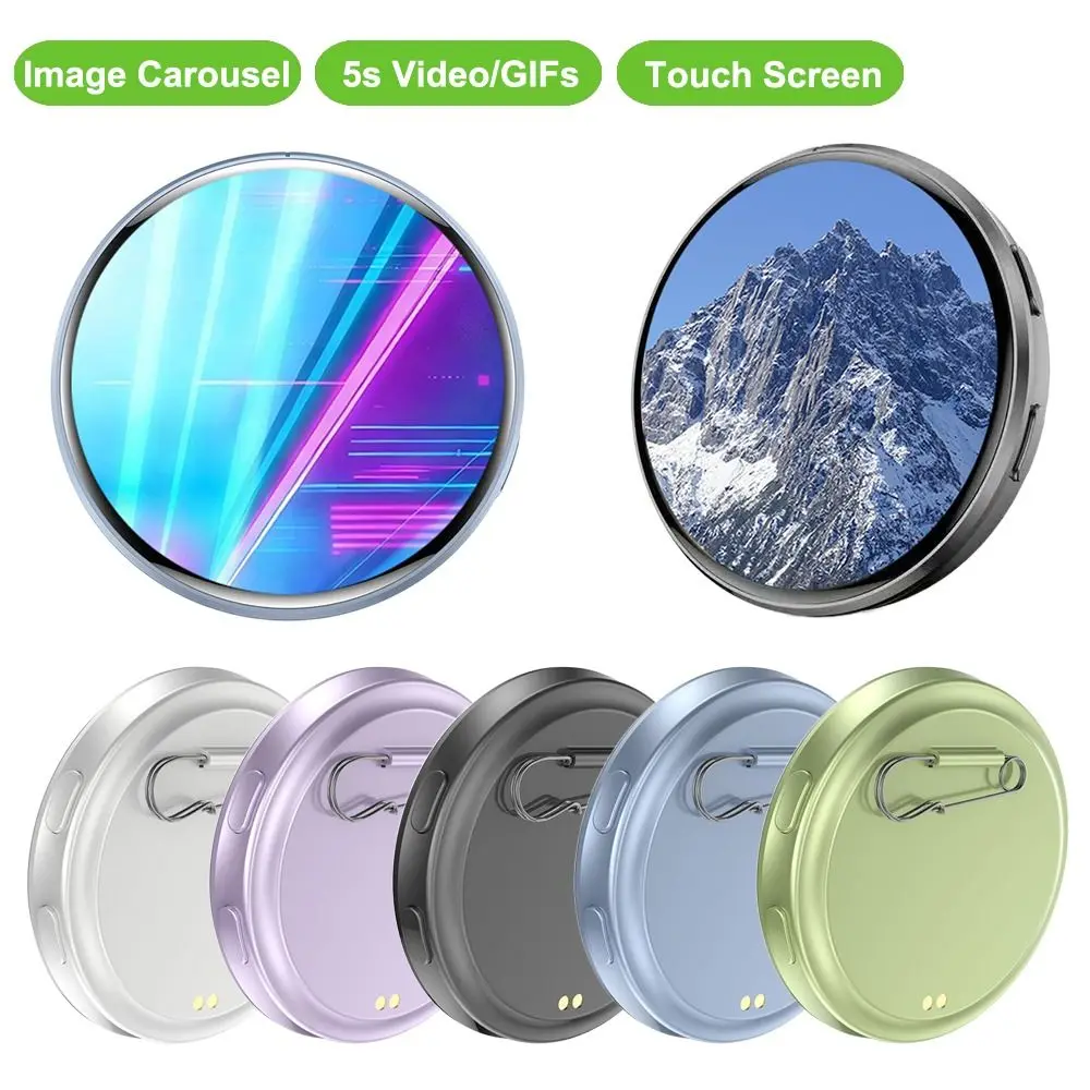 Smart Bluetooth Electronic Display Badge App Control 7 Color LED Digital Dynamic Badge Changing Images Two-Dimensional