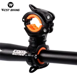 WEST BIKING-Soporte de luz multifuncional para bicicleta, lámpara giratoria de 360 grados, linterna LED, accesorios de ciclismo