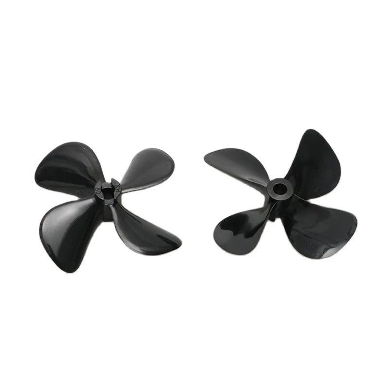 1Pair 4-Blade Paddle Immersion Propeller CW CCW Props with Shaft Hole Diameter 4mm 5mm for RC Ship Fishing Tug Boat DIY Parts