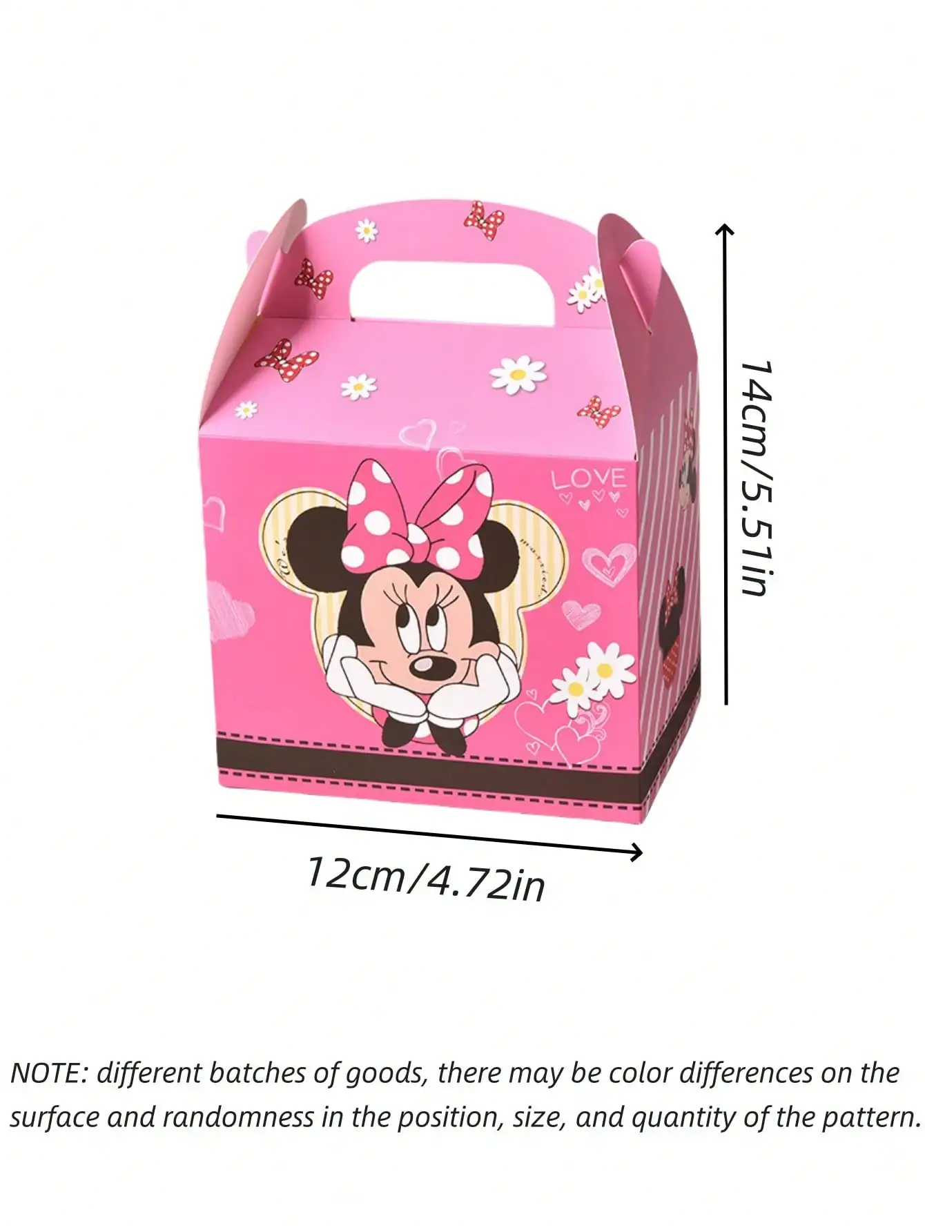 4/6 قطع من صندوق هدايا ديزني ميكي ماوس الكرتوني الصغير، مناسب للحفلات والعطلات وتغليف هدايا عيد الميلاد #2