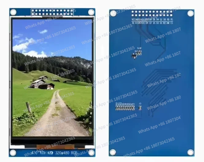 

4,0-дюймовый цветной ЖК-экран с 24 контактами и платой адаптера, микросхема управления ILI9488, 16-битный параллельный интерфейс, 320(RGB)*480