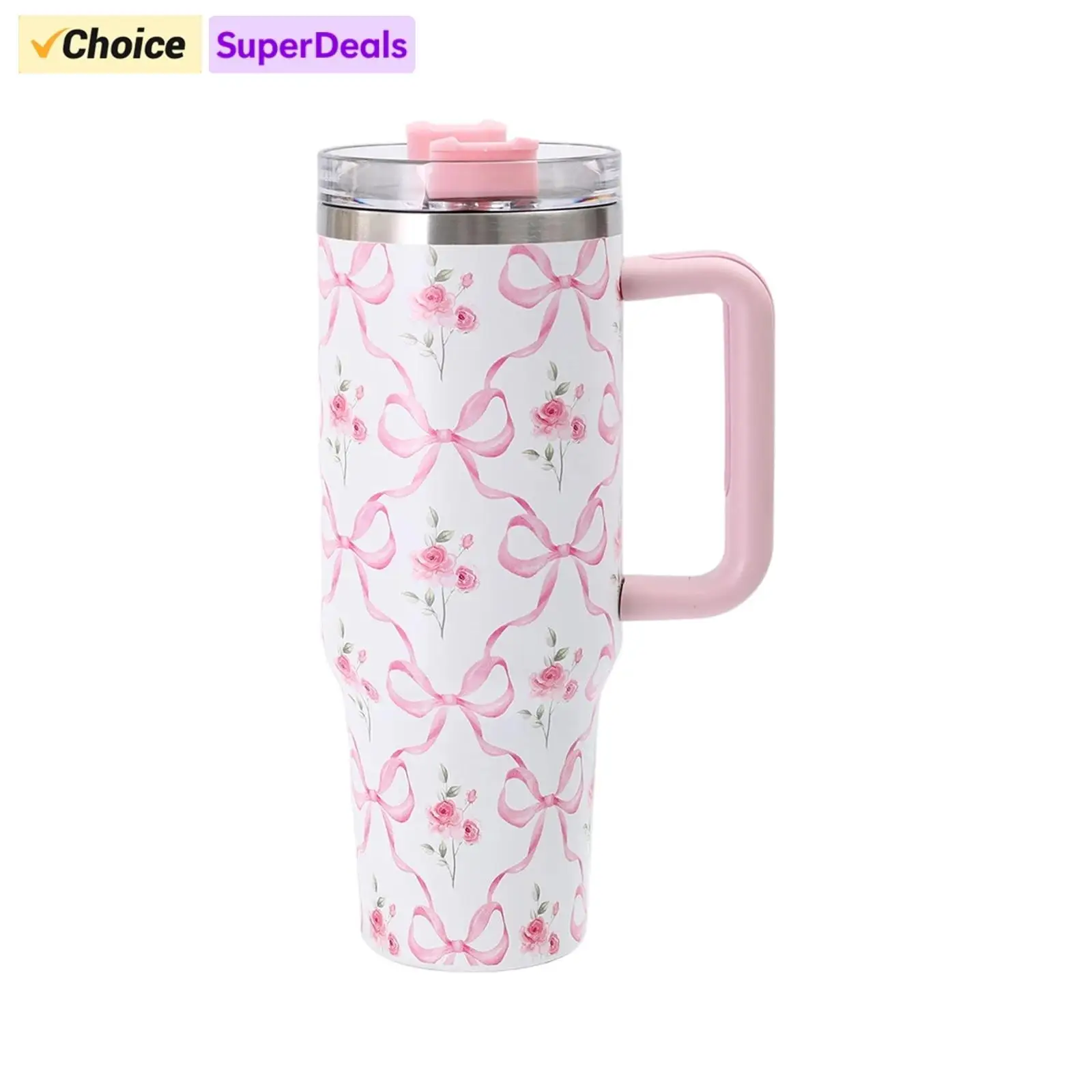 

Высококачественный термос из нержавеющей стали с ручкой, 5 стилей – дорожная автомобильная кружка на 40 унций с герметичной крышкой-соломинкой, вакуумная чашка