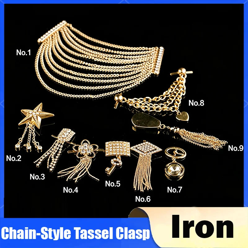 1/2/5Pcs Flower Shape Square Type Decorative Shoe Buckle Pendant Flower Tassel Women's Bag Accessories Charm Pendant