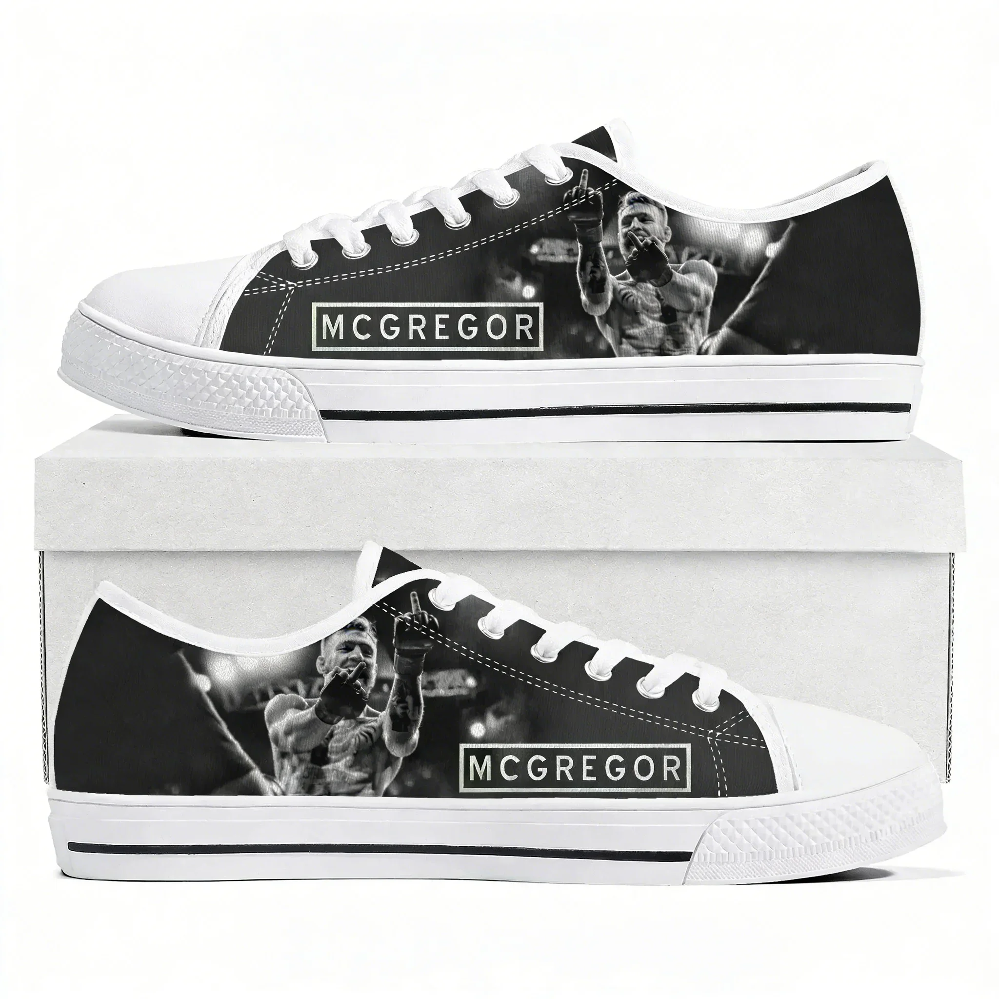 Conor McGregor Notorious Men Fans Low Top Sneakers Mens Womens Teenager Canvas Sneaker Casual Custom Made Shoes Customize Shoe