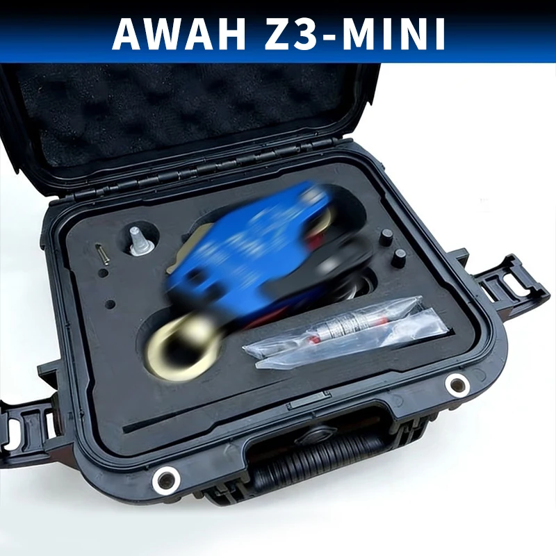 AWAH Z3 mini Electric Slow Descent Rope Climber Descender 5-150kg for 9-13mm Rope Aerial AC Installation