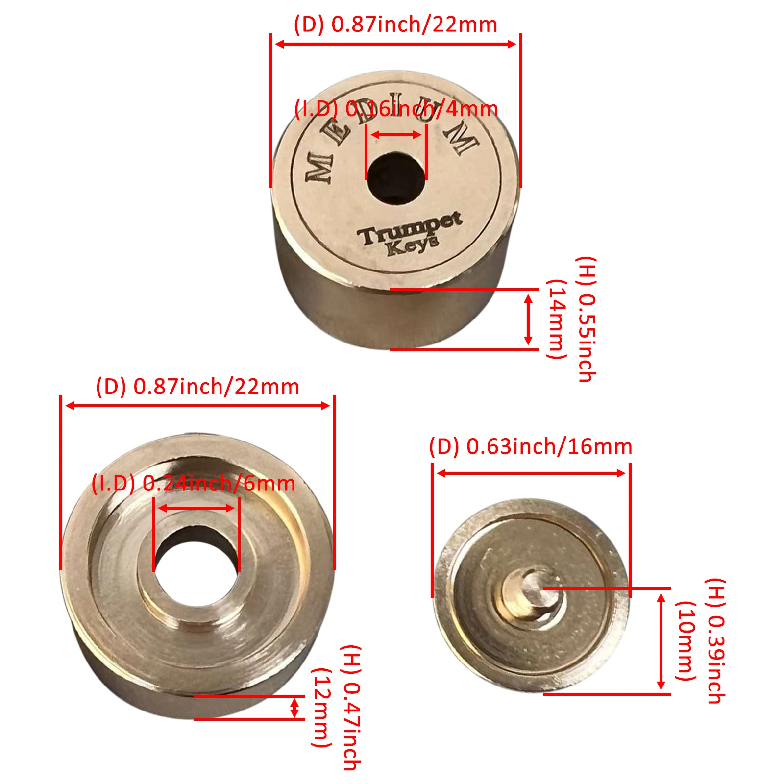 Trumpets Valve Caps Instruments Accessories Trumpets Valve Finger Buttons Valve Caps Valve Stem Cap Trumpet Repair Kit