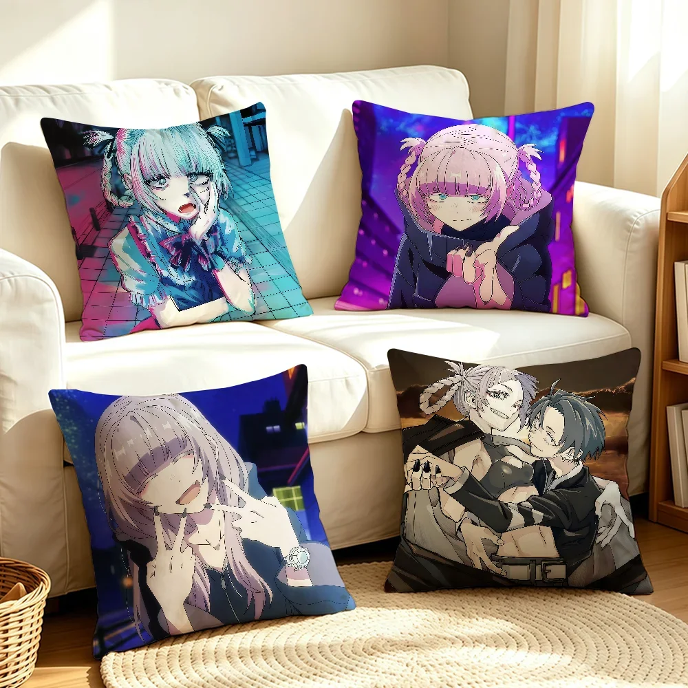 Anime C-Call of the Night-S cushion cover Soft Smooth Hidden Zipper Washable Decorative Couch Office Housewarming Gift