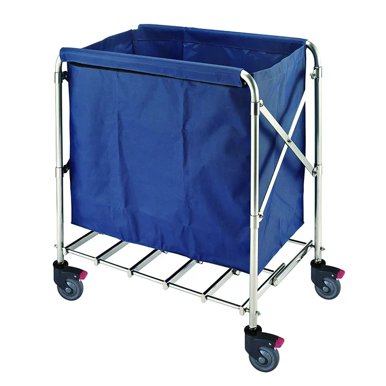 

Hotel Laundry Trolley Clean Foldable Linen Cart Hospital Laundry Carts & Trolleys