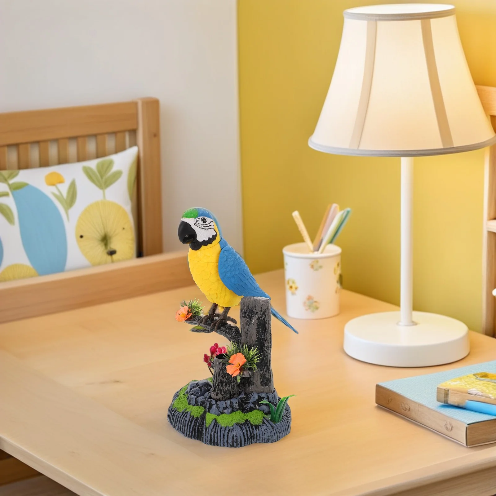 Interaktiver elektrischer Vogel-Bewegungssensor, zwitschernde Papageien, Simulation, Tier, Kinder, Spielzeit, drinnen und draußen, Familienspaß, sicher, langlebig