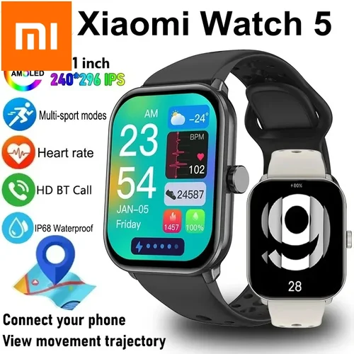 Xiaomi versión Global hombres mujeres HD AMOLED pantalla ritmo cardíaco Bluetooth llamada GPS pista impermeable deportes reloj inteligente